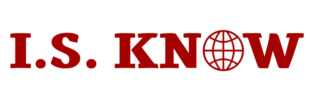 I.S. Know logo, featuring a wireframe sphere instead of an O